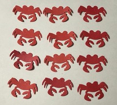 CRAB die cuts scrapbook cards