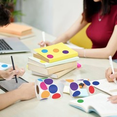 Blowata 600 Pcs Dot Stickers, 8 Colors of Round Label 1×1 inches, Dots