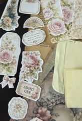 Victorian Ephemera Bundle Romantic Junk Journal Kit Collage Papers 90 + Pieces
