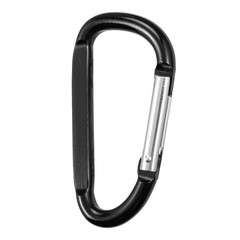 10 PCS Black Carabiner, Caribeaner Clip, Spring Snap Hook for Keychain Clip