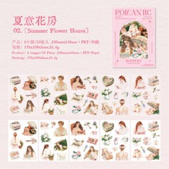 Book of Vintage Stickers Lady Girls Sticker PET + Paper Junk Journal Scrapbook