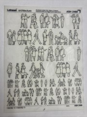 Letraset PEOPLE Mixed Lot 5 Sheets Partially Used ASH 2169 1014 1047