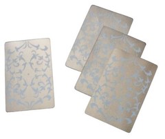 4 Single Swap Playing Cards Collage Gold Design Scrapbook Junk Journal Paper