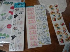 Lot Scrapbook Stickers and Embellishments-Mix of brands