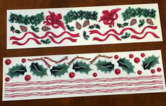 4 Vintage and Rare CHRISTMAS BORDERS and STICKER SHEETS from Print Works ~ New