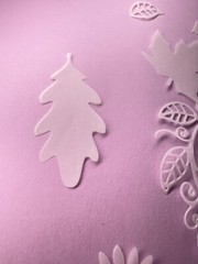 Botanical vellum die cuts, translucent leaves and flowers for cards,scrapbooking