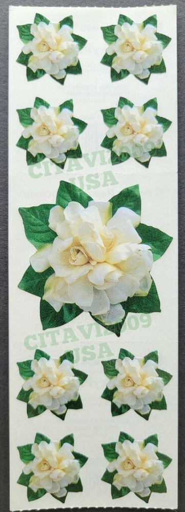 PAPER HOUSE STICKERS STICKY PIX- GARDENIA- VINTAGE FLOWER ACID AND LIGNIN FREE