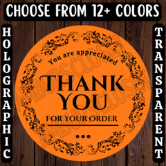 40 THANK YOU CUSTOM STICKERS 2″ LABELS SEALS SHOP REVIEW SCRATCH RESISTANT