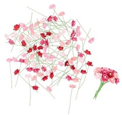 100 Pcs Mini Mulberry Paper Flowers 13-15mm for Scrapbooking, DIY Crafts, Bouque