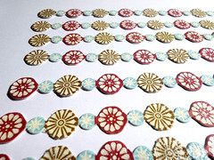 K&Company Snowflake Garland Glitter Stickers 8pc RARE Christmas Scrapbooking New