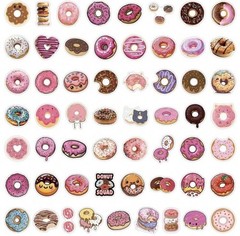 10 Pack – Random Glossy Kawaii Donut Sweet Yummy Cute Phone Laptop Cup Stickers