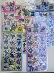 Stitch Stickers 8 Sheets! Over 100 pc Characters Stitch, LILO, Crafting Glitter