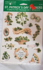 6 Packs Vintage Holiday Stickers Sealed Unused- Puffy Easter-Thanksgiving ETC