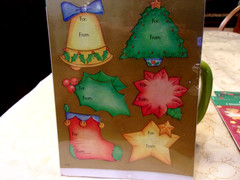 Set of 5 Vintage American Greetings Christmas Sticker Packages -4 Sheets Ea- New