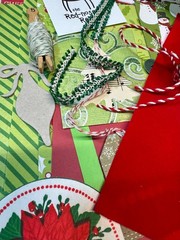 Christmas lot scrapbook planner journal junk collage ephemera paper crafting art
