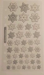 Stickopotamus Foiled Silver Snowflakes Stickers Scrapbooking CC-01