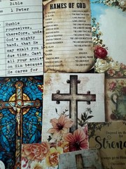 #773 – SMALL FAITH & FLORAL Junk Journal Scrapbooking Kit – 15 Pieces SHIPS FREE