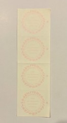 VERY RARE HTF 1984 Mrs. Grossman Mother Of Pearl Heart Sticker Strip *READ*