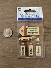 Sandylion Essentials Dimensional Scrapbooking Stickers, Grandparents