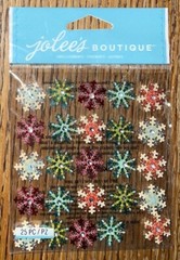 Lot Of 3 Jolees Snowflake Mini Repeats Snow Flake Christmas Winter Green Red Gem