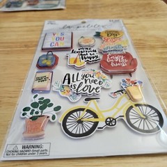 Lot Of 7 New Stickers for Scrapbooking & Crafts Gifts College Road Trip Summer