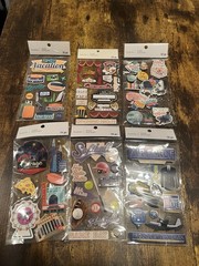 6 PACKS BY RECOLLECTIONS 3D STICKERS AIR FORCE SOFTBALL FAMILY SCRAPBOOKING