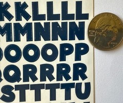 NAVY BLUE 7/16” CHUNKY ALPHABET Stickers(2sheet)Making Memories•Letters •Number