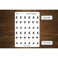 Karate and Jiu Jitsu Trackers for Planners and Calendars | Kiss Cut Matte Finish