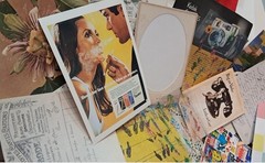 Junk Journal, Scrapbook, Mixed Media Art Supplies Mystery Kit pack- 40 piece