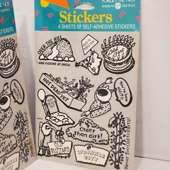 VTG American Greetings Stickers Over the Hill Funny Self Adhesive NOS Sealed 2pk