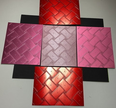 Matelasse Pre Cut Card Toppers Using Anna Griffin Embossing Folder