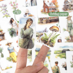 Countryside Scrapbook Sticker, 179 Die Cuts PET and Paper Journaling Sticker Kit