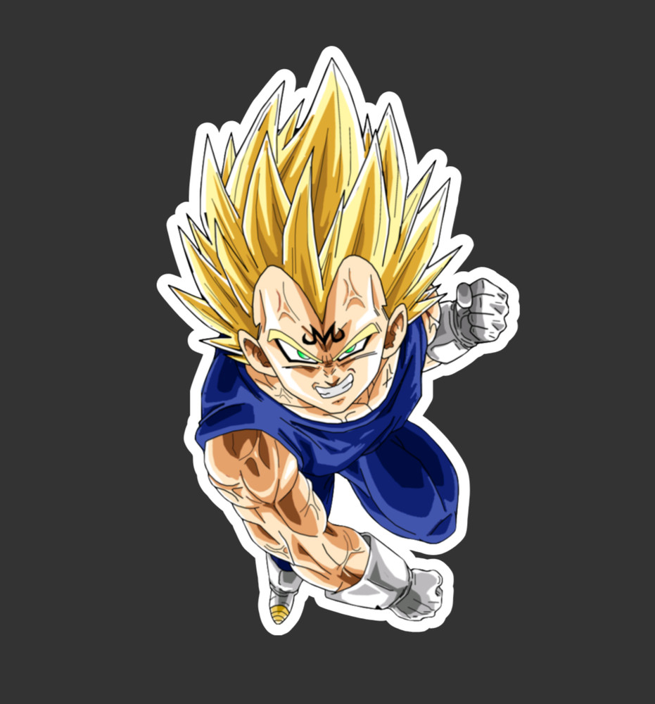 Dragon Ball Z Majin Vegeta Die Cut Sticker Decal