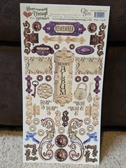 10 Crafty Secrets Brass Cream Hardware Sticker Sheets Heartwarming 6×12 2005