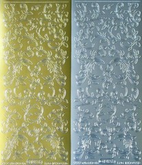 Sparkle Glitter Shimmer Leaf Flourish PEEL OFF STICKERS Borders Corners