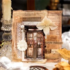 10Pcs Vintage Doors Stickers Junk Journal Album Card Crafts Scrapbooking Collage
