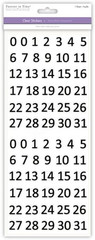 SS451N Letters Clear Stickers, Black, 0.5In