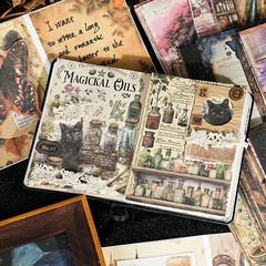 20Pcs Vintage Magic Witch Scrapbook Paper Junk Journal Album Crafts Collage Art