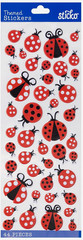 Ladybug Ladybugs Lady Bugs Red White Insects Fly Away Home Sticko Puffy Stickers