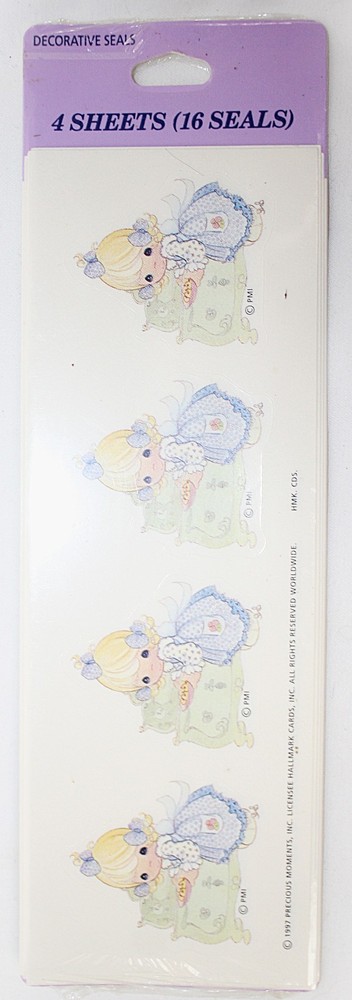 16 Vintage 1997 Hallmark Precious Moments Decorative Sticker Seal Baking Cooking