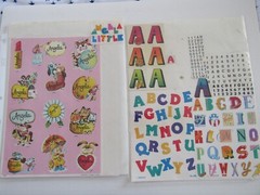 Angela Jill & Alphabet STICKERS – SHEETS & SINGLES – VARIOUS BRANDS – VINTAGE