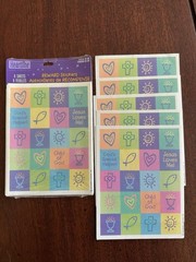 Hallmark Heartline Faith Reward Stickers 13 Sheets Sunday School VBS