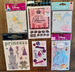 Scrapbook Sticker/Embellishments DISNEY CINDERELLA, TINKERBELLE, PRINCESS CASTLE