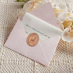 25Pcs Pink Embossed Rose Wax Seal stickers Self Adhesive Envelope Seal Stickers