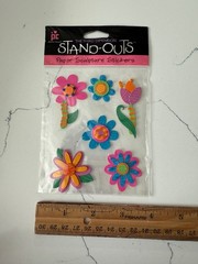 Provo Craft The Third Dimension Stand-Outs Funky Floral Paper Sculpture Stickers