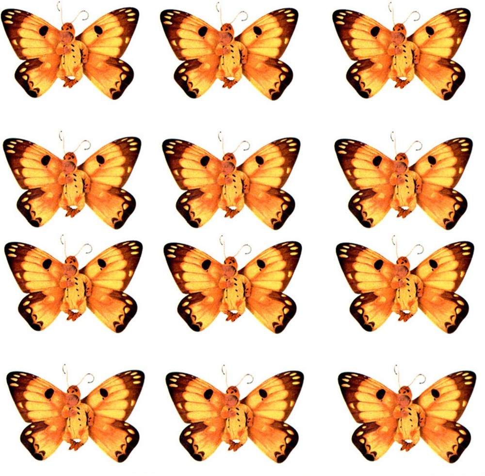 Anne Geddes Baby Scrapbook Stickers! Yellow BUTTERFLY Set of 12