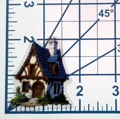 Cottage Style Fairy Tale House Clear Vinyl Decal Sticker Water Resistant Laptop