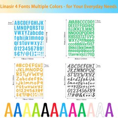 8 Sheets Alphabet Stickers Large 1008 Letter Stickers 1 inch Vinyl Self-Adhesive