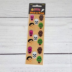 Sandylion Sticker Sheet Halloween Monsters Skeleton Zombie VTG Vintage NEW