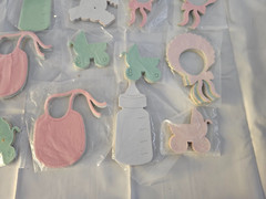 Baby Shower Craft Scrapbook Shapes Lot of 528 (22 pkgs of 24) Colorful Paper